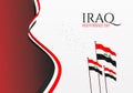 Iraq independence day background banner poster for national celebration on October 3rd