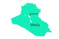 Iraq on the Map great realistic sphere asia