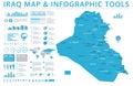 Iraq Map - Info Graphic Vector Illustration Royalty Free Stock Photo