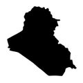 Iraq map silhouette vector illustration