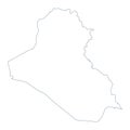 Iraq Map - Vector Contour illustration Royalty Free Stock Photo