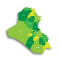 Iraq political map of administrative divisions