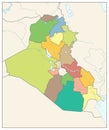 Iraq Political Map. No text