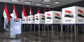 Iraq - ballot box and voting booths - election concept