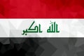 Iraq polygonal flag. Mosaic modern background. Geometric design