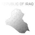 Iraq polygonal vector map.