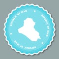 Iraq sticker flat design.