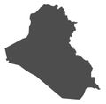 Iraq vector gray map. Royalty Free Stock Photo