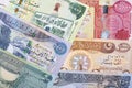 Iraqi dinar a background Royalty Free Stock Photo