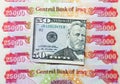 Iraqi Dinars and American Dollar Royalty Free Stock Photo