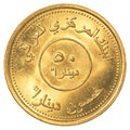 50 iraqi dinars coin Royalty Free Stock Photo