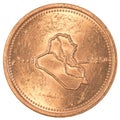 25 iraqi dinars coin Royalty Free Stock Photo