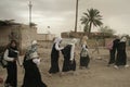 Iraqi Girls walking home from school Royalty Free Stock Photo