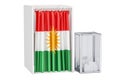 Iraqi Kurdistan referendum concept, 3D rendering