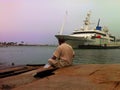 Iraqi man near by Shatt-Al Arab River Royalty Free Stock Photo