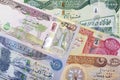 Iraqi money - Dinar a background Royalty Free Stock Photo