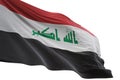 Iraq national flag waving isolated on white background 3d illustration Royalty Free Stock Photo