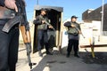 Iraqi Policemen in Kirkuk Royalty Free Stock Photo