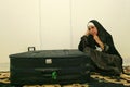 An Iraqi refugee woman at her home, Cairo.