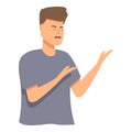 Irate problem icon cartoon vector. Angry argument Royalty Free Stock Photo