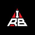 IRB triangle letter logo design with triangle shape. IRB triangle logo design monogram. IRB triangle vector logo template with red Royalty Free Stock Photo