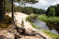 Irbe river and beautiful steep banks, Latvia Royalty Free Stock Photo