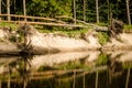 Irbe river and beautiful steep banks, Latvia Royalty Free Stock Photo