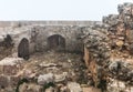 Remains of the courtyard in Ajloun Castle, also known as Qalat ar-Rabad, is a 12th-century Muslim castle situated in northwestern