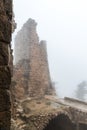 Remains of the courtyard in Ajloun Castle, also known as Qalat ar-Rabad, is a 12th-century Muslim castle situated in northwestern