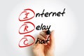 IRC - Internet Relay Chat acronym, technology concept background