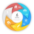 ÃÂ¡ircle arrows for infographic. Business concept with 6 options, steps or processes.