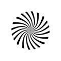 ÃÂ¡ircular sun burst. Radial black-white sunburst. Starburst round icon. Abstract stripes with center. Sunburst element isolated on Royalty Free Stock Photo
