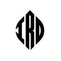 IRD circle letter logo design with circle and ellipse shape. IRD ellipse letters with typographic style. The three initials form a Royalty Free Stock Photo