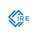 IRE letter logo design on white background. IRE creative circle letter logo concept. Royalty Free Stock Photo