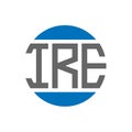 IRE letter logo design on white background. IRE creative initials circle logo concept. IRE letter design