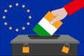 Ireland ballot box for the European elections