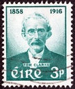 IRELAND - CIRCA 1958: A stamp printed in Ireland shows patriot Tom Clarke, circa 1958.