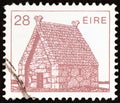 IRELAND - CIRCA 1983: A stamp printed in Ireland shows St. MacDara`s Church, circa 1983.