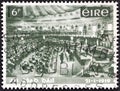 IRELAND - CIRCA 1969: A stamp printed in Ireland shows Dail Eireann Assembly, circa 1969.