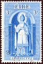 IRELAND - CIRCA 1961: A stamp printed in Ireland shows Saint Patrick, circa 1961.