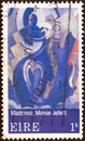 IRELAND - CIRCA 1970: A stamp printed in Ireland shows Madonna of Eire Mainie Jellett, circa 1970.