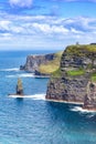 Ireland Cliffs of Moher landscape travel traveling portrait form Royalty Free Stock Photo