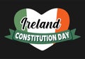 ireland constitution day with irish flag Royalty Free Stock Photo