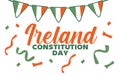 ireland constitution day with irish flag Royalty Free Stock Photo