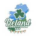 ireland constitution day with irish flag Royalty Free Stock Photo