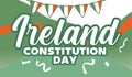 ireland constitution day with irish flag Royalty Free Stock Photo