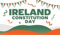 ireland constitution day with irish flag Royalty Free Stock Photo