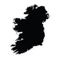 Ireland country map vector with regional areas