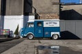 Dublin, a blue food truck, The Salty Buoy, parking near St. Patrick's Tower