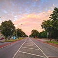 Ireland, Dublin, empty street, lockdown, sunset, beautiful sky, summer